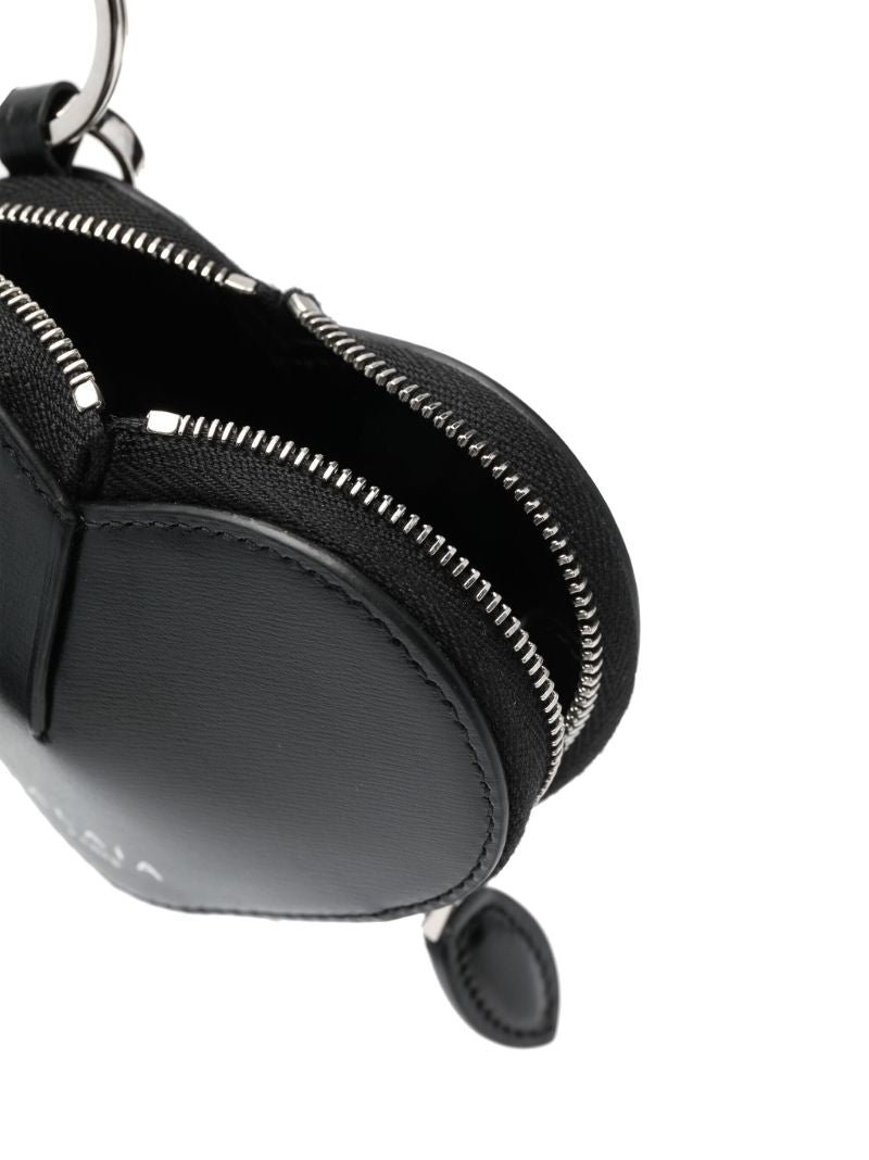 Black Le Coeur Mini Leather Coin Purse
