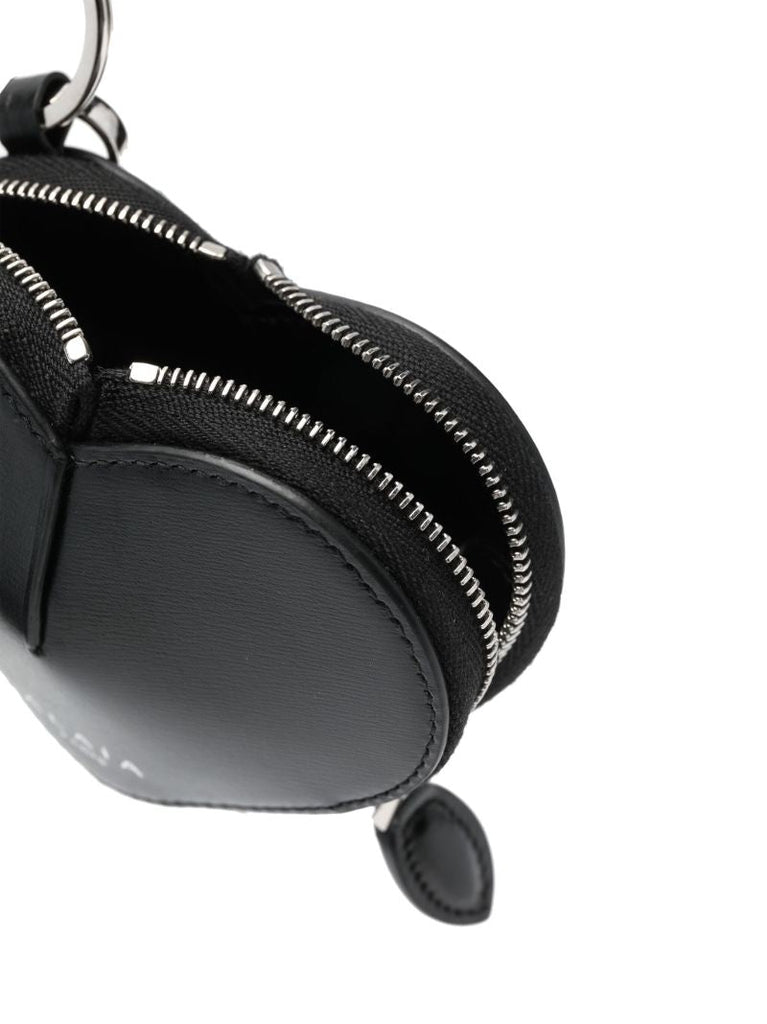 Black Le Coeur Mini Leather Coin Purse