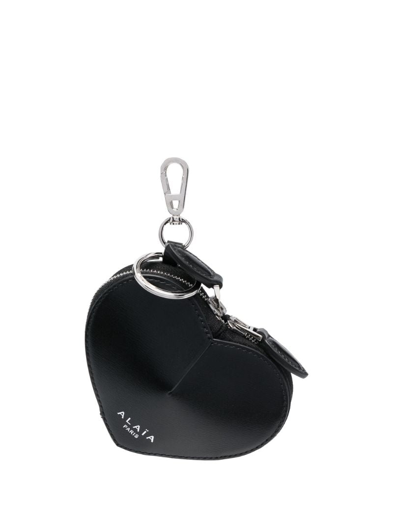 Black Le Coeur Mini Leather Coin Purse