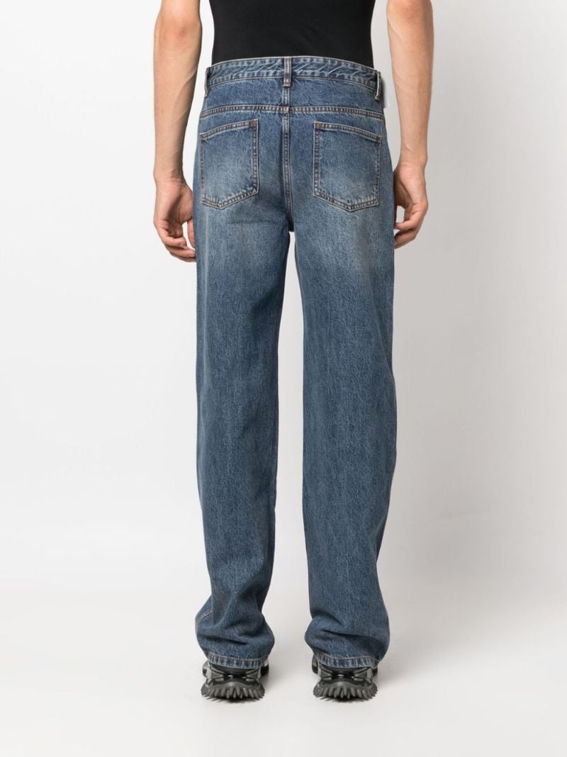 Blue Wave Pleated Jeans