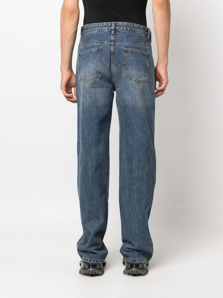 Blue Wave Pleated Jeans