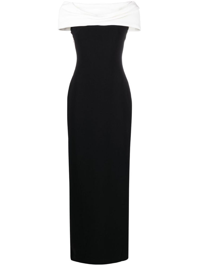 Black Eva Off-shoulder Dress