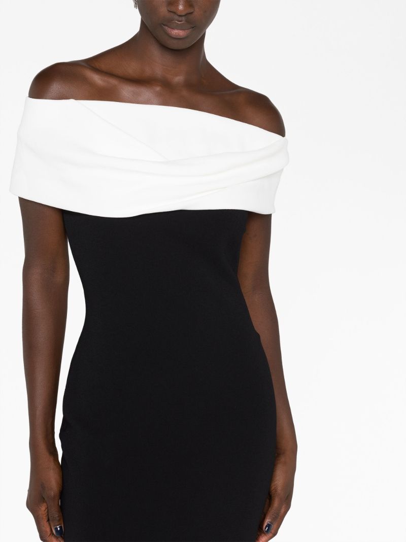 Black Eva Off-shoulder Dress