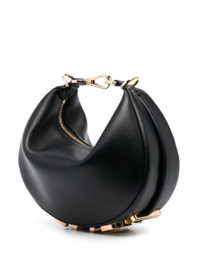 Black Fendigraphy Mini Leather Tote Bag