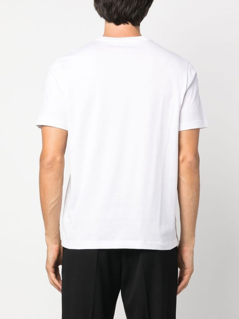 White Logo-embroidered Cotton T-shirt