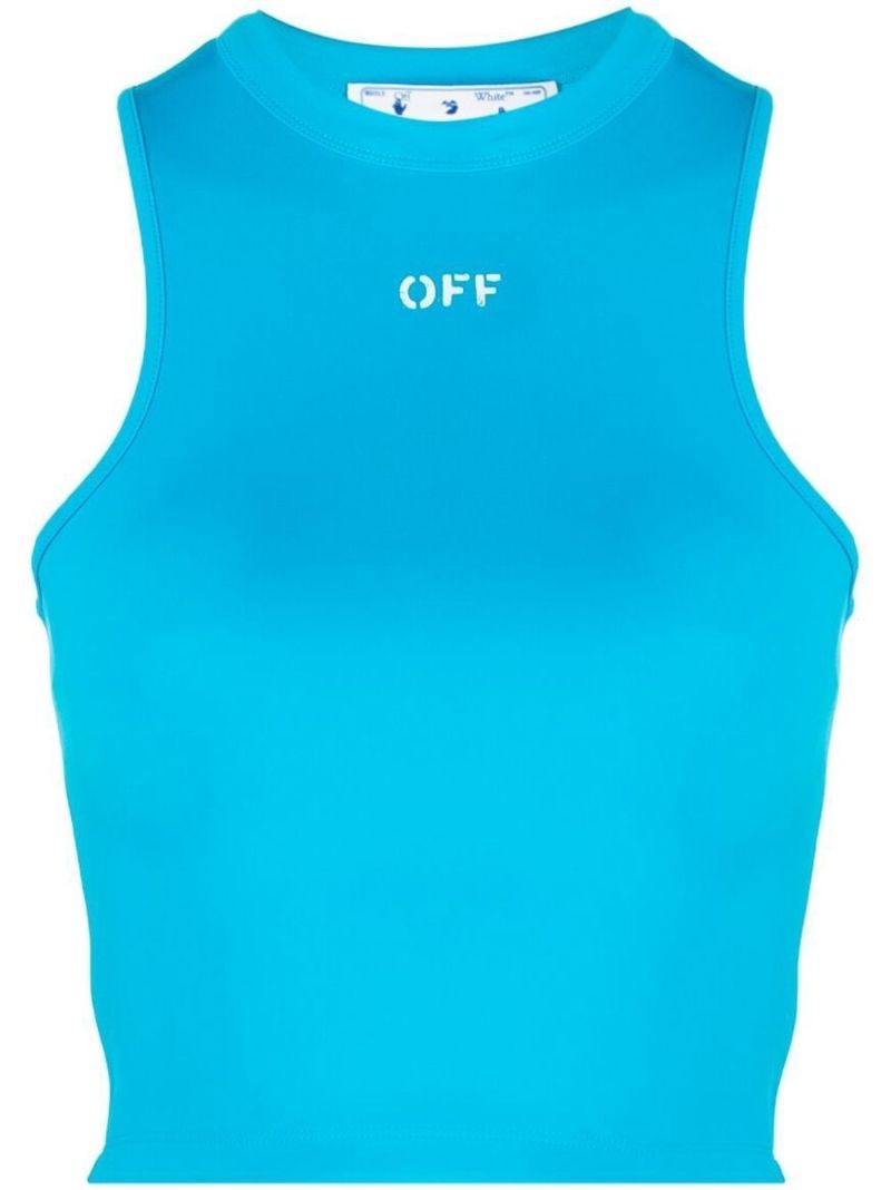 Blue Rowing Halterneck Cropped Top