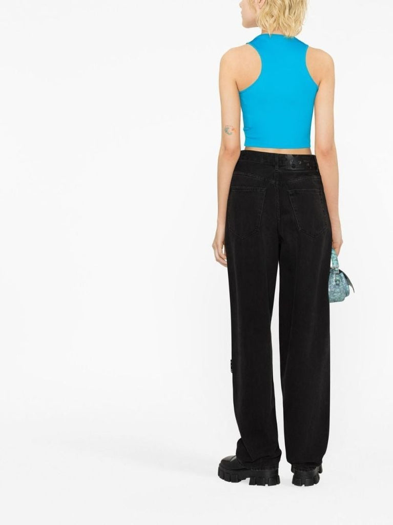 Blue Rowing Halterneck Cropped Top