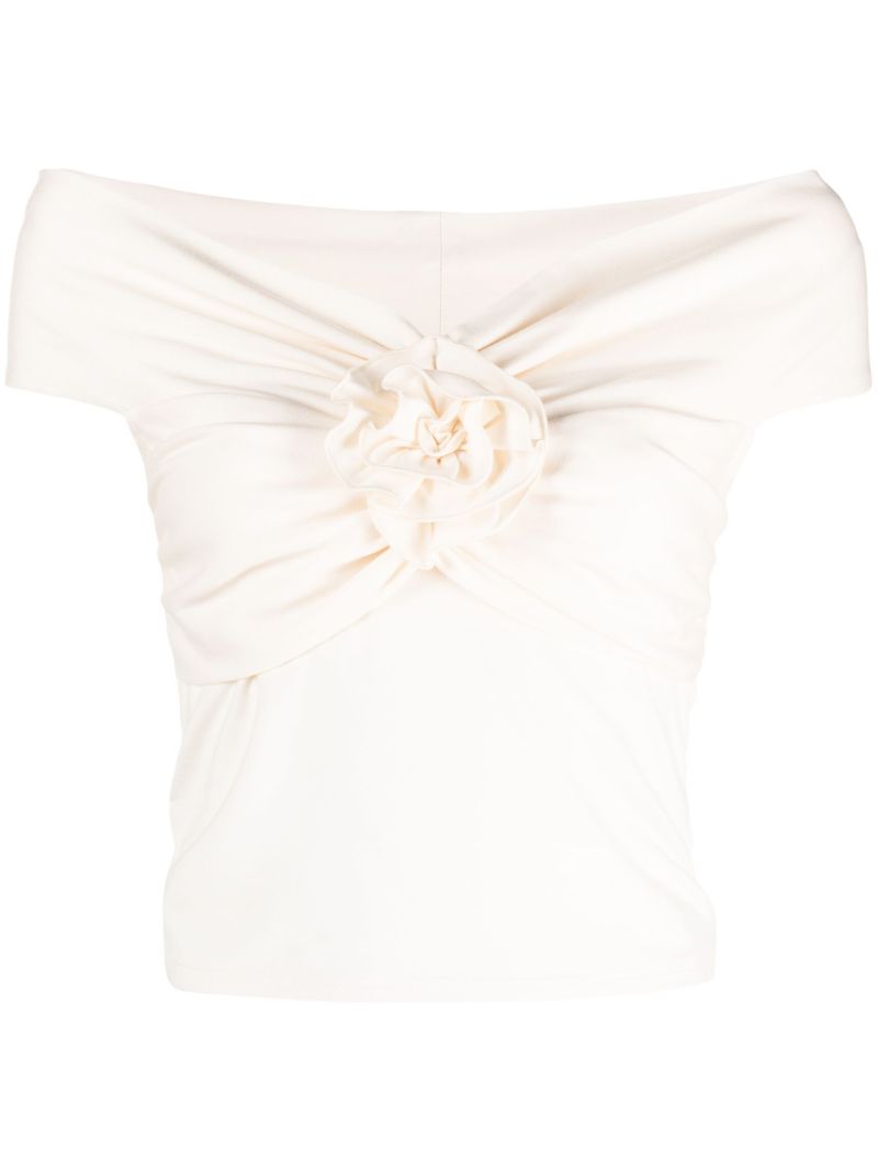 Neutral Emerald Floral-appliquÃ_x0083_Â© Top