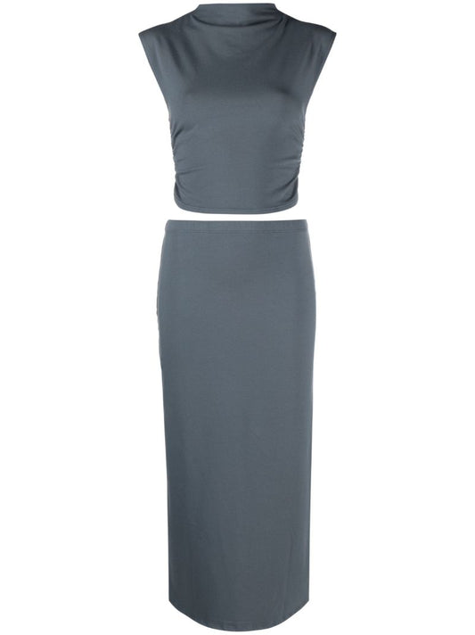 Blue Foster Top and Skirt Set