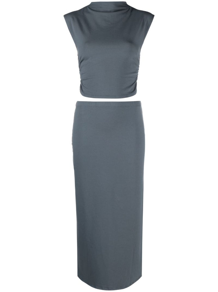 Blue Foster Top and Skirt Set