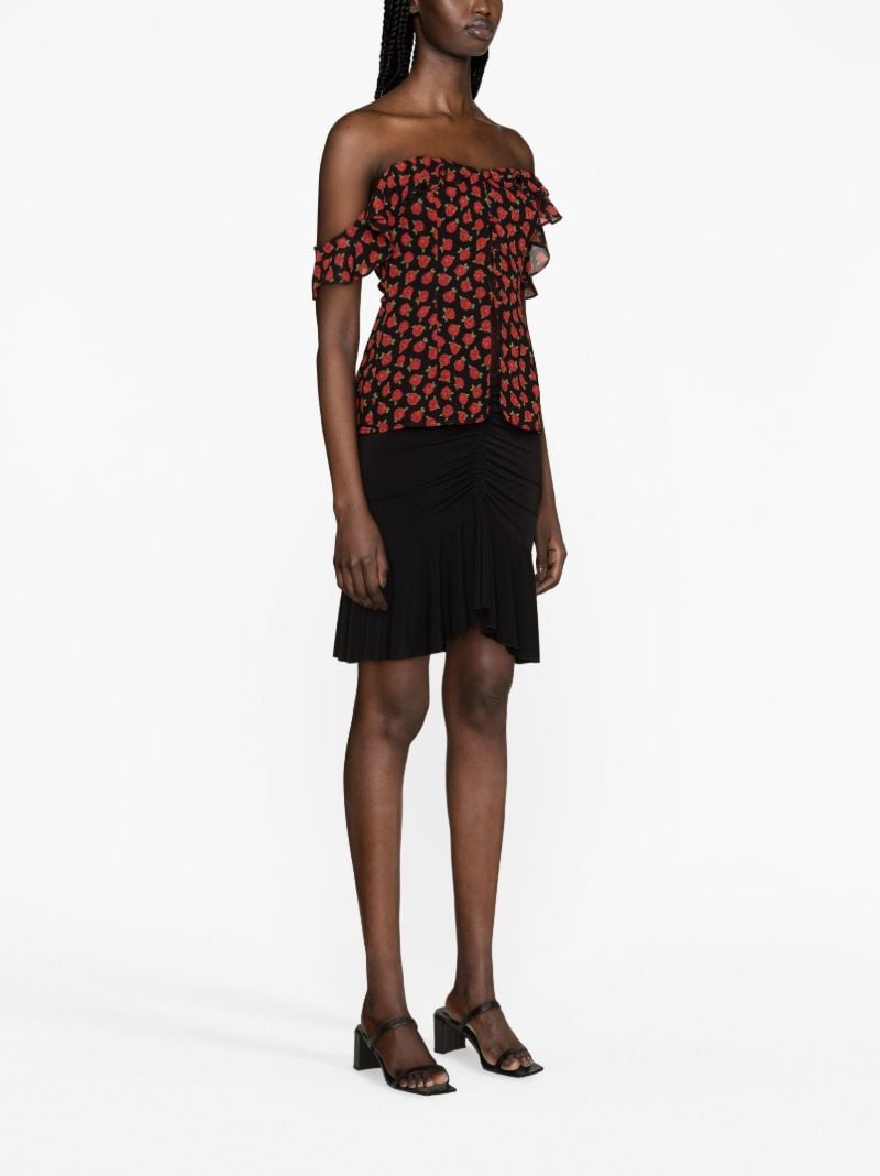 Black Delaney Rose-print Top