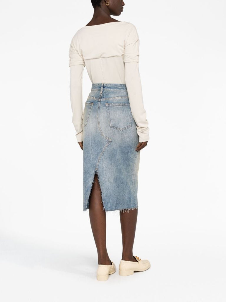 Neutral Boat Neck Draped T-shirt