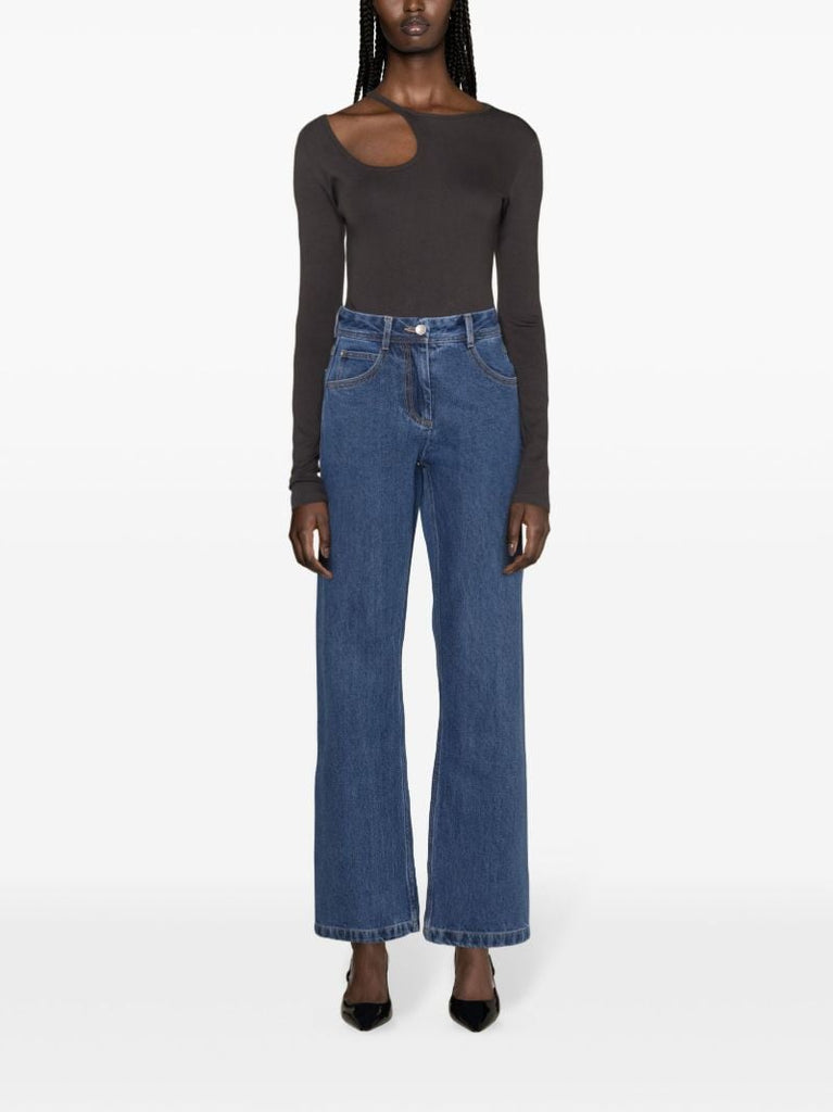 Blue Straight-leg Jeans