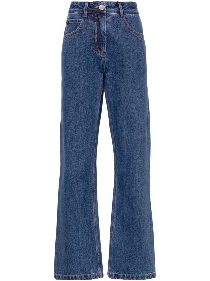 Blue Straight-leg Jeans