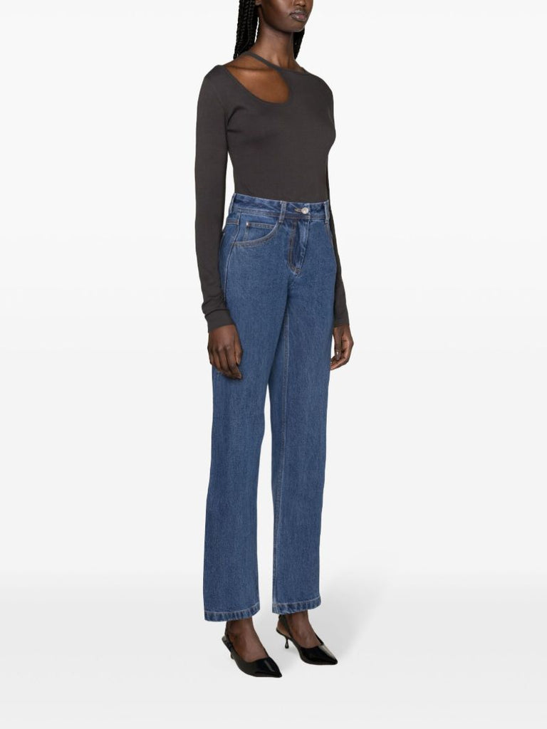 Blue Straight-leg Jeans