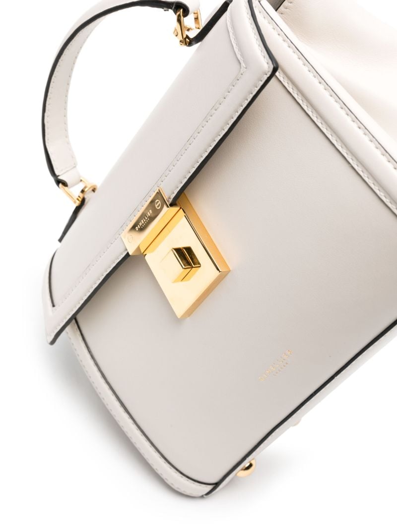 White Paris Leather Tote Bag