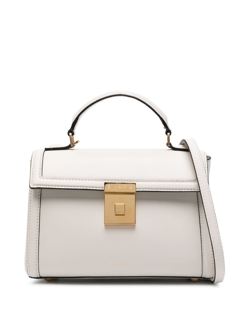 White Paris Leather Tote Bag