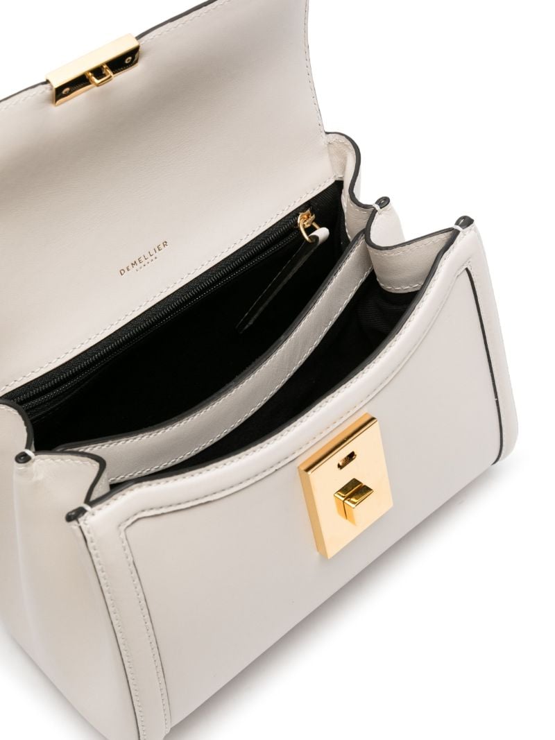 White Paris Leather Tote Bag