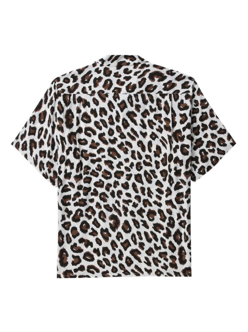 White Leopard-print Shirt
