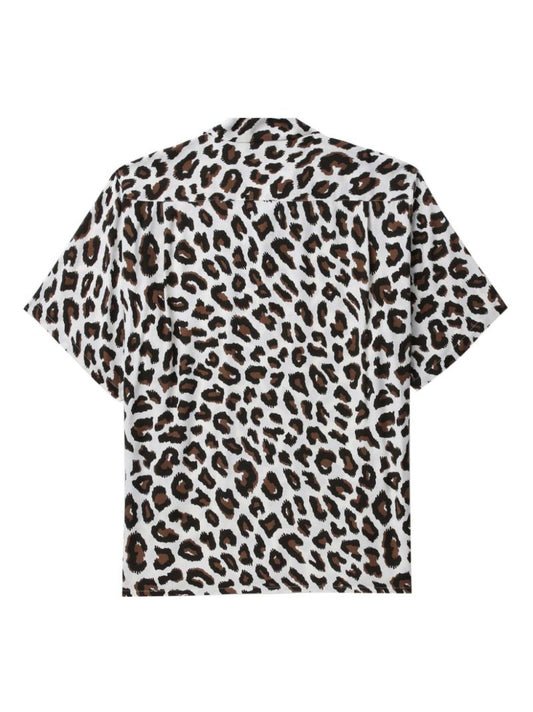White Leopard-print Shirt