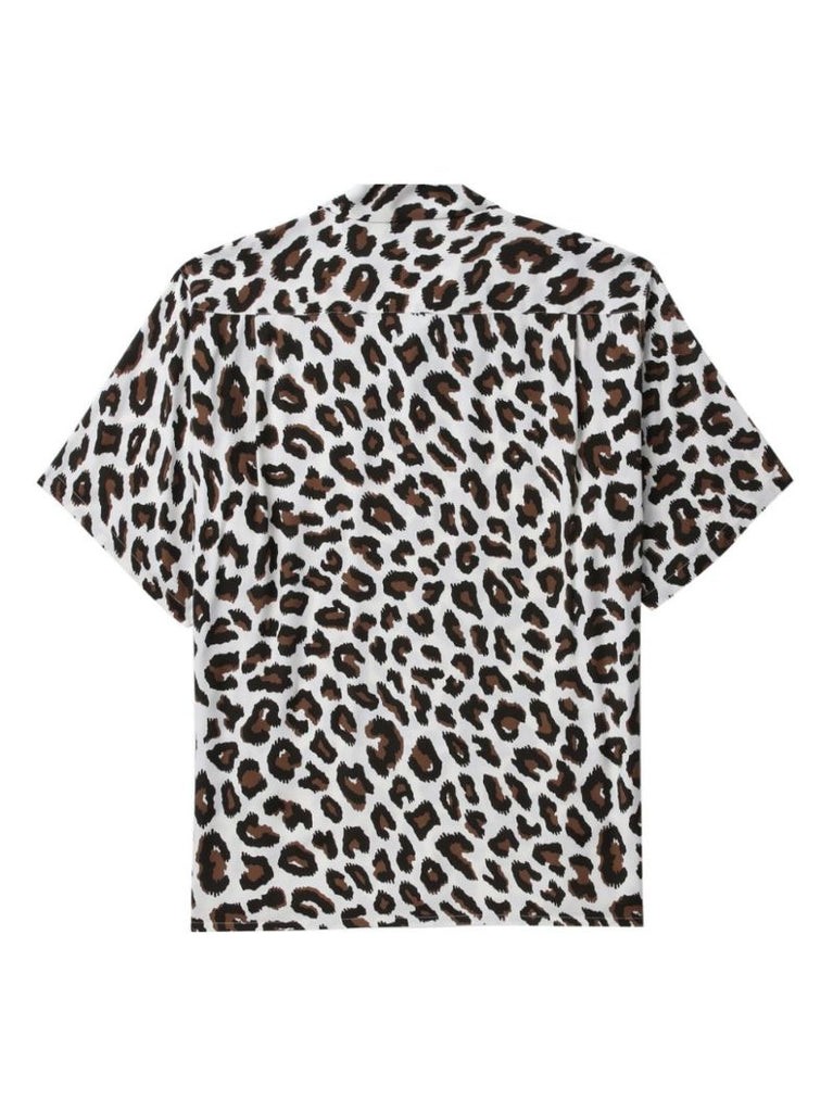 White Leopard-print Shirt