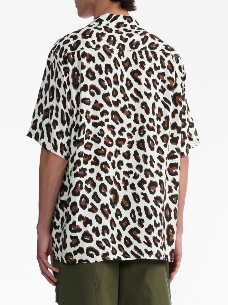 White Leopard-print Shirt