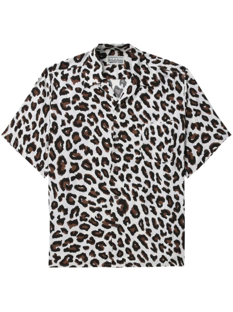 White Leopard-print Shirt