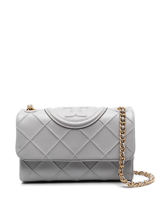 Grey Small Fleming Shoulder Bag