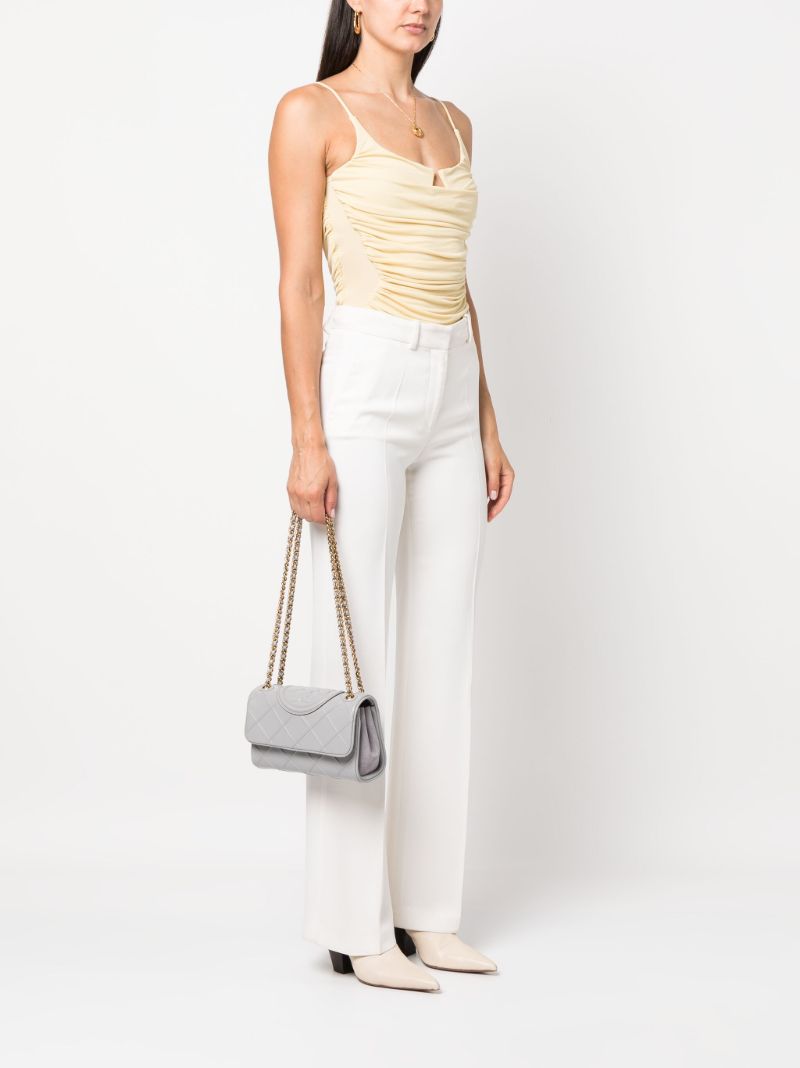 Grey Small Fleming Shoulder Bag