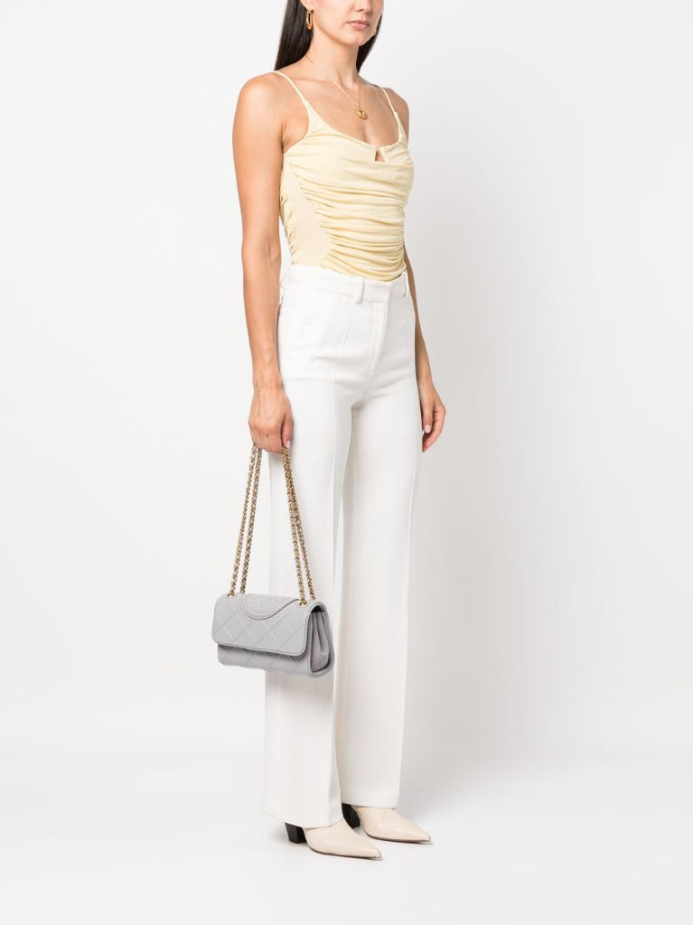 Grey Small Fleming Shoulder Bag
