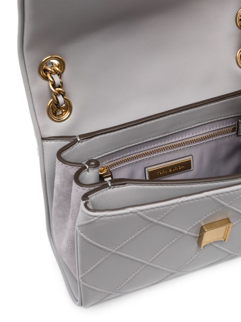 Grey Small Fleming Shoulder Bag