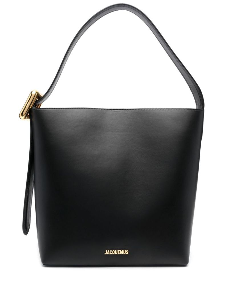 Black Le Regalo Leather Tote Bag