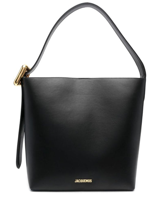 Black Le Regalo Leather Tote Bag