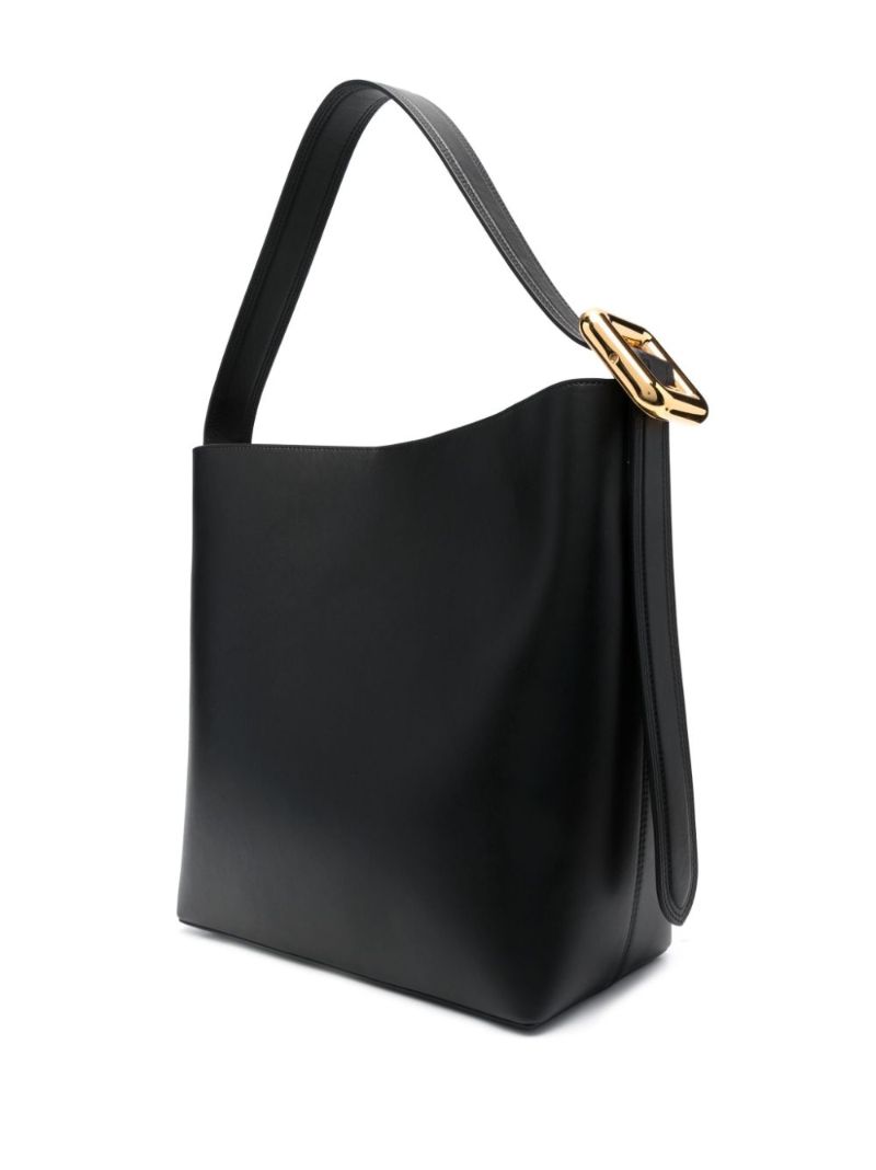 Black Le Regalo Leather Tote Bag