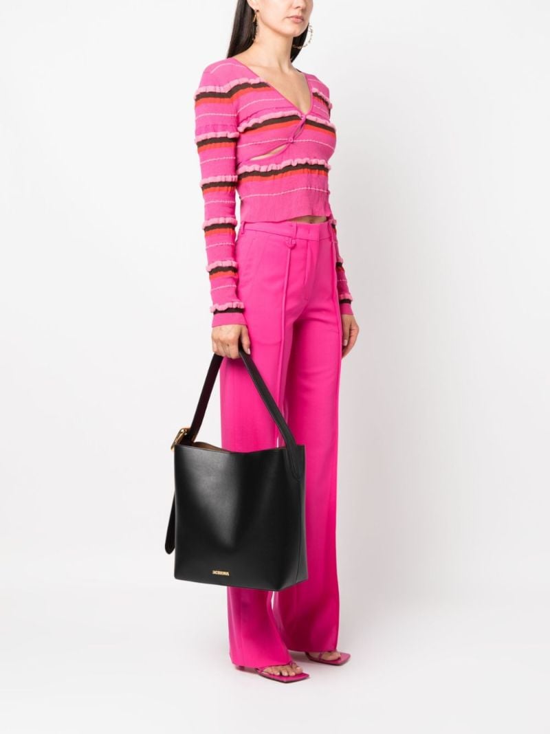 Black Le Regalo Leather Tote Bag