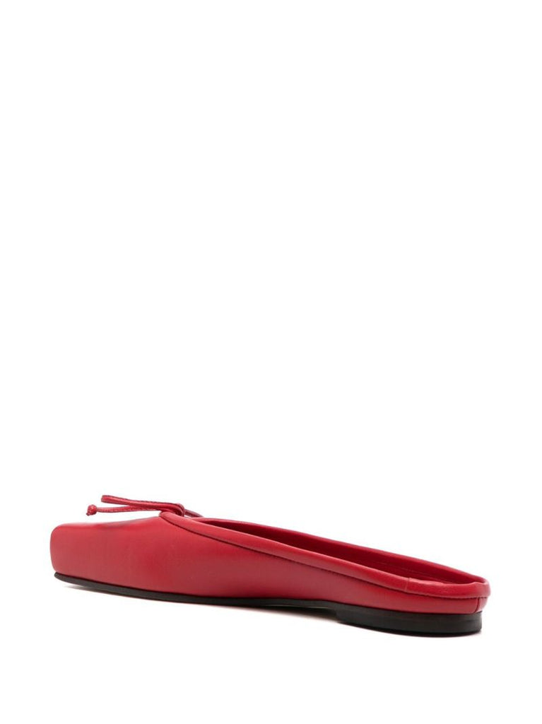 Red Les Mules Plates Ballerina Mules