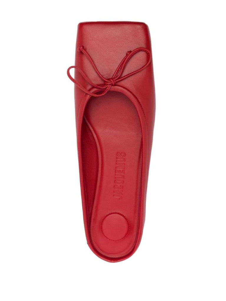 Red Les Mules Plates Ballerina Mules