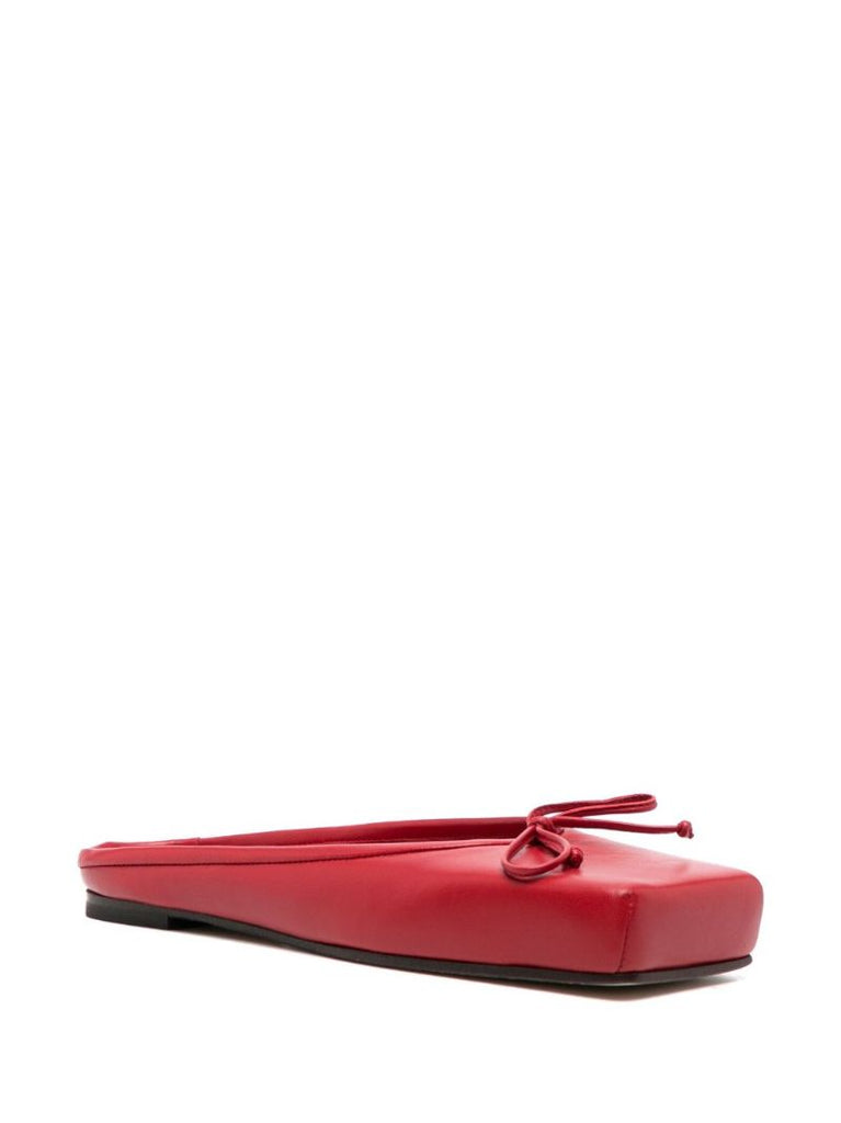 Red Les Mules Plates Ballerina Mules