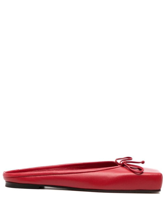 Red Les Mules Plates Ballerina Mules