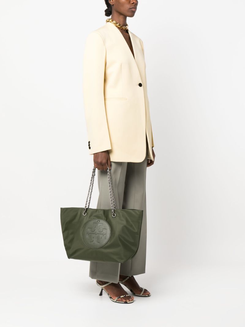 Green Ella Logo-patch Tote Bag