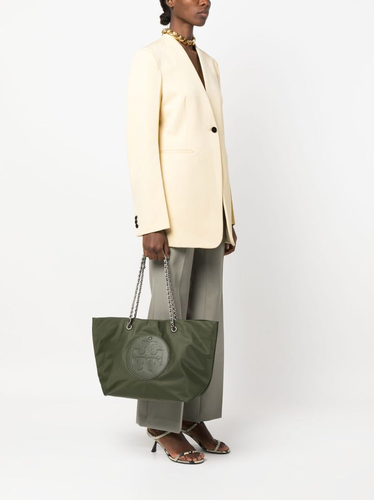 Green Ella Logo-patch Tote Bag