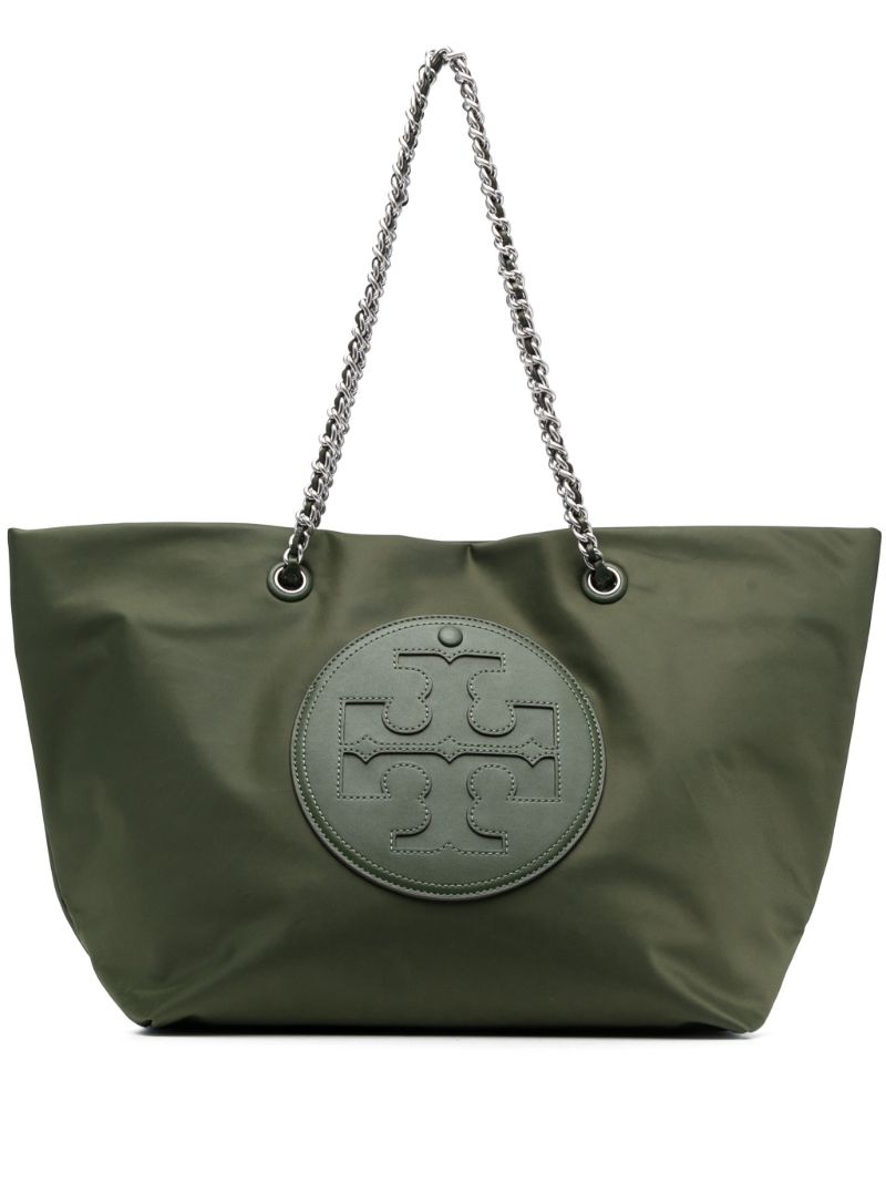 Green Ella Logo-patch Tote Bag