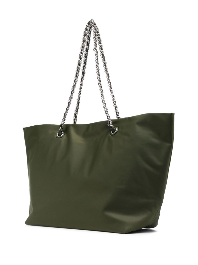 Green Ella Logo-patch Tote Bag