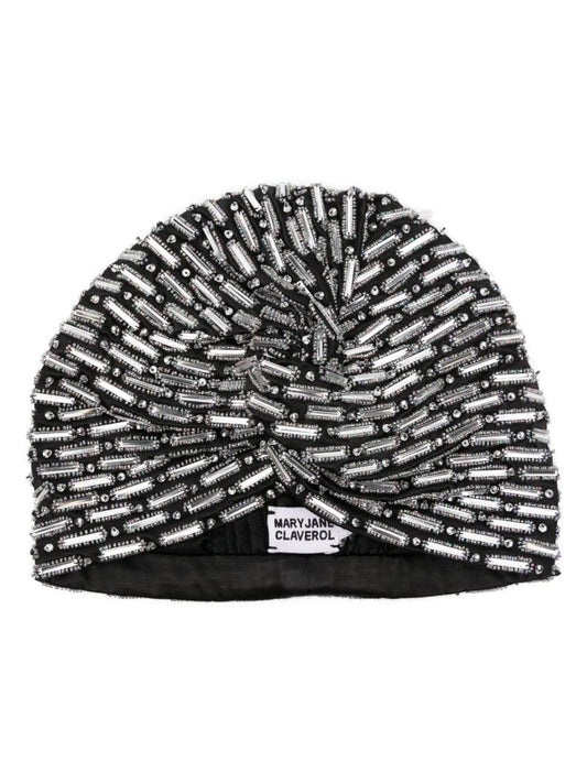 Black Jolie Bead Embellished Turban