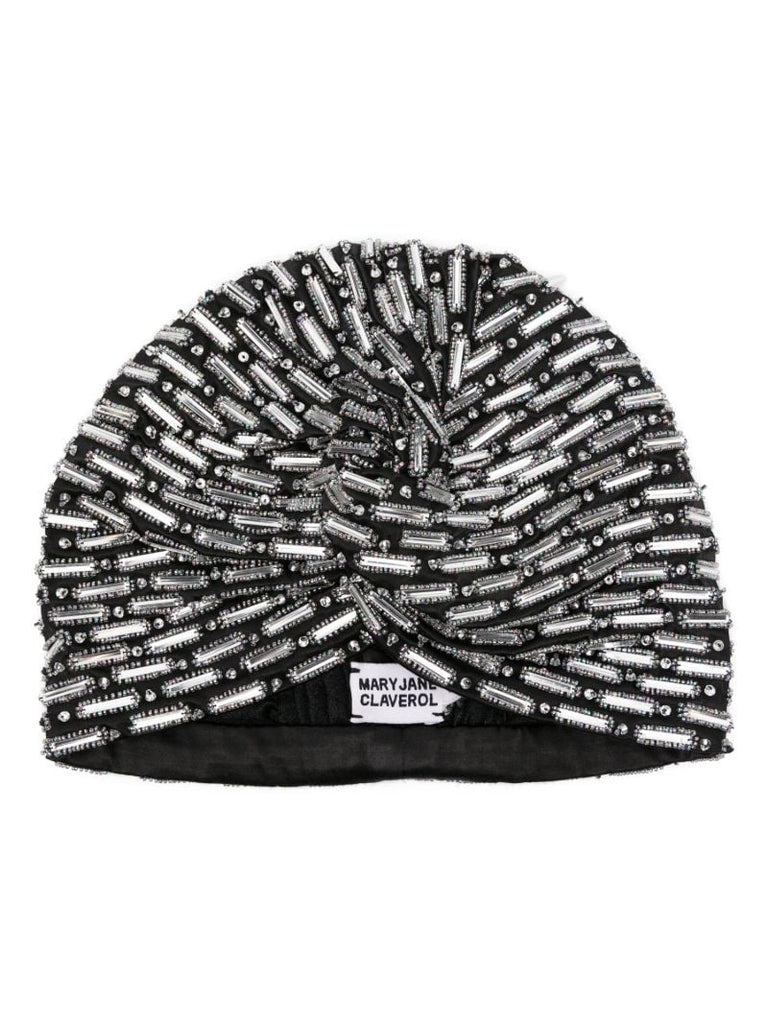 Black Jolie Bead Embellished Turban