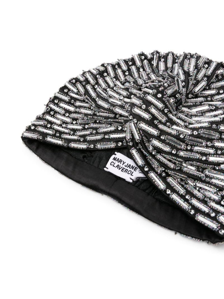 Black Jolie Bead Embellished Turban