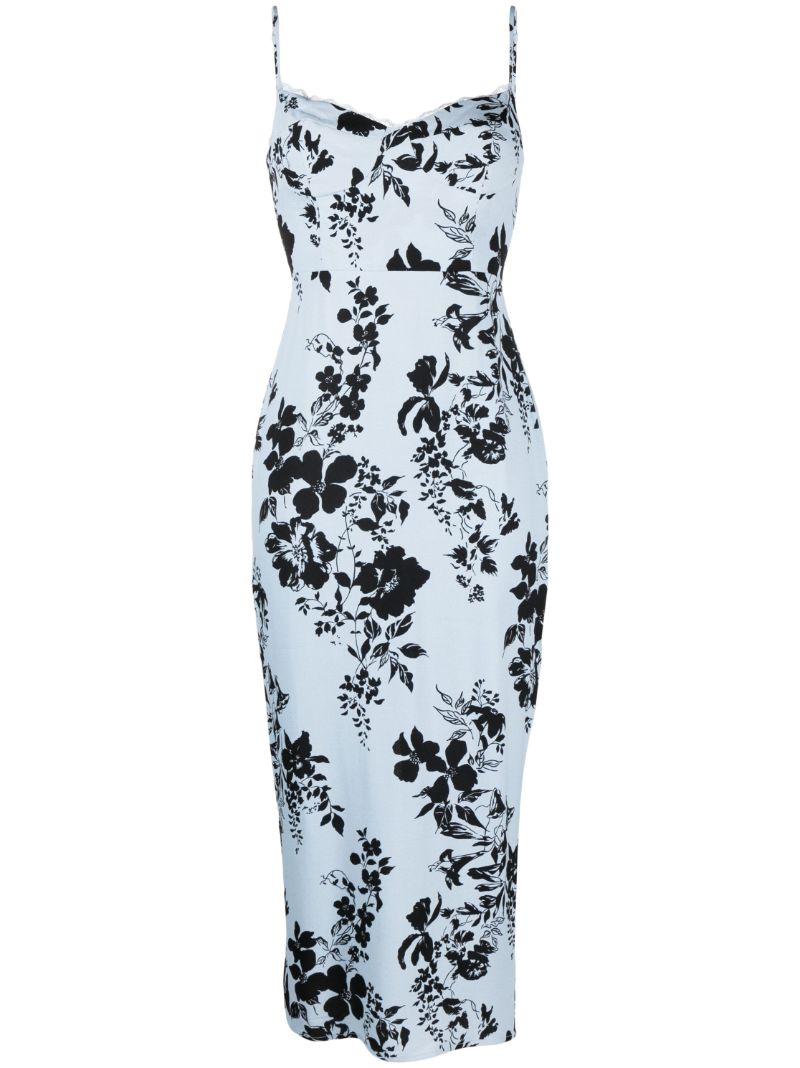 Blue Pennington Floral-print Midi Dress