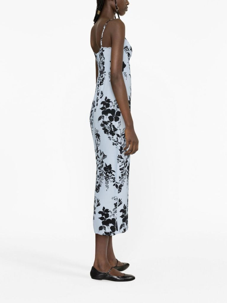 Blue Pennington Floral-print Midi Dress