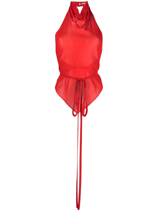 Red Lennox Sleevelesstop