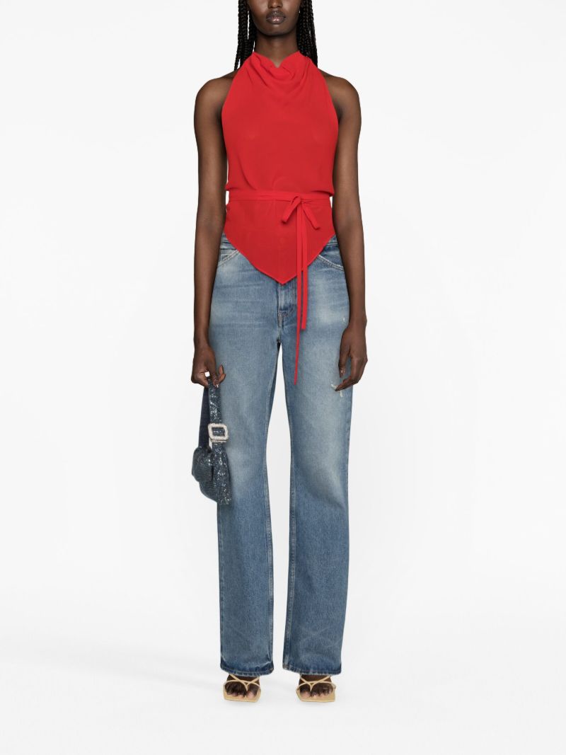 Red Lennox Sleevelesstop